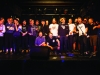 Gruppenfoto aller teilnehmnender Bands beim plattdeutschen Bandcontest Plattsounds 2018im Zollhaus in Leer. Die Aufnahmen dürfen im Rahmen der Berichterstattung von Plattsounds 2018 honorarfrei verwendet werden.