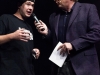Der Rapper Blowm im Interview mit Moderator Ludger Abeln, nach dem er mit DJ Stickeltodd ihren Song