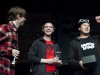Die Band Blowm bei der Preisverleihung beim plattdeutschen Bandcontest Plattsounds am 8. Oktober 2011 in der Exerzierhalle in Oldenburg. Das HipHop-Duo aus Emden gewinnt den dritten Preis mit ihrem Song