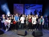 Die Bands Maschgold, Skyline B, Knallkoekoem, Blowm, Musikapparillo, Duo Evina, Platt im Kopp, Voodoolectric, NotMade und 777 singen zum Abschluss des plattdeutschen Bandcontest Plattsounds am 8. Oktober 2011 in der Exerzierhalle in Oldenburg den Song